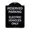 Signmission For Electrical Cars Reserved Parking Electric Vehicles Heavy-Gauge Alum, 24" x 18", BW-1824-23948 A-DES-BW-1824-23948 - alternate 1